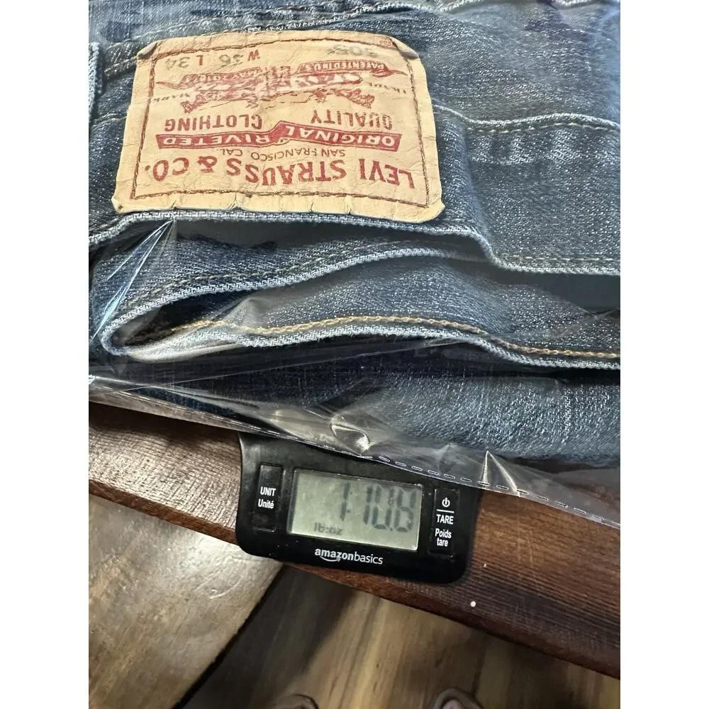 Levis classic denim 505 blue jeans men size 36x34 comfort regular fit straight